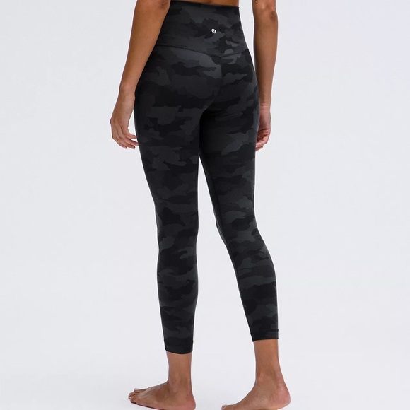 Lululemon Align Crop Incognito Camo Multi Grey Leggings Size 16 workout pants - Picture 1 of 7